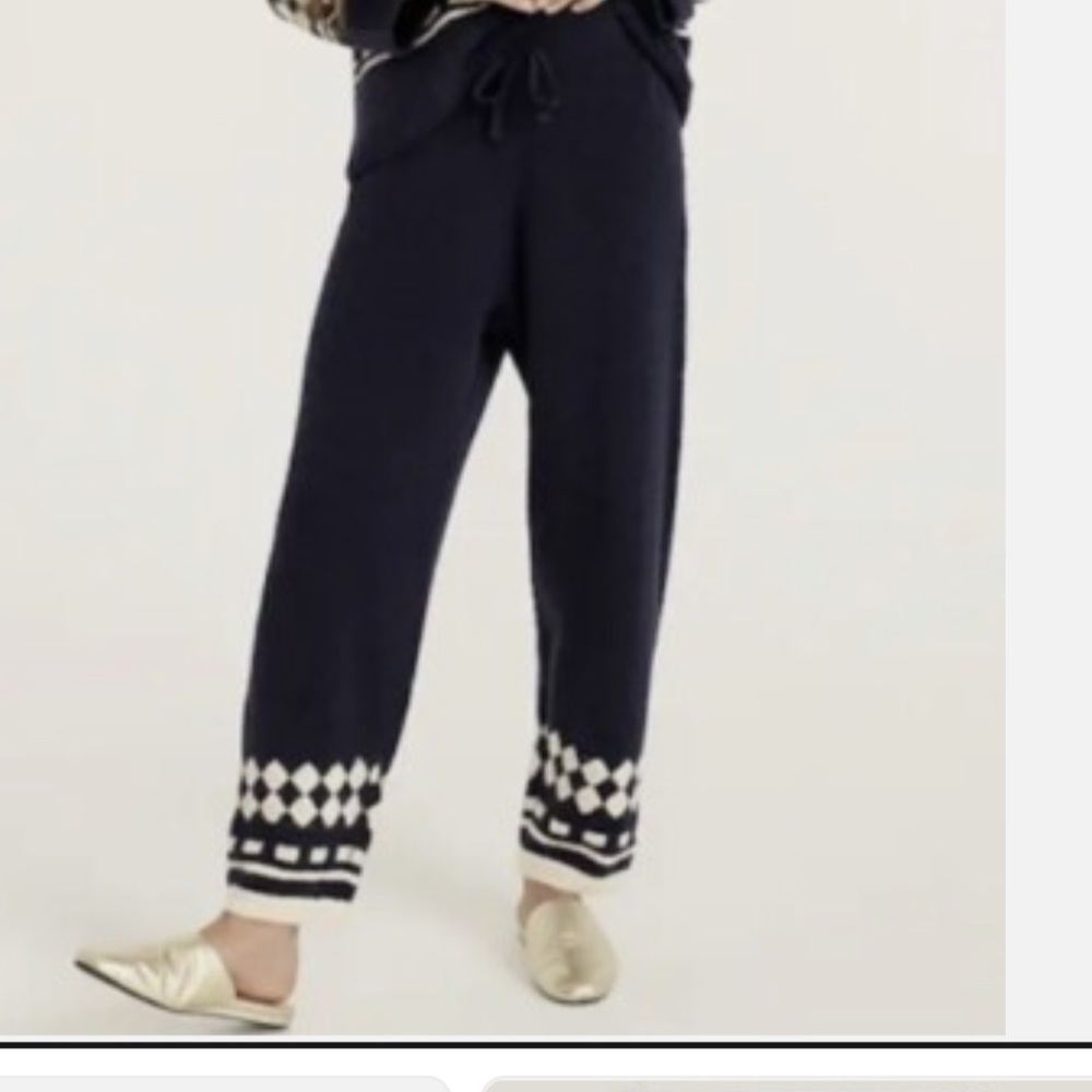 NEW- jcrew navy alpaca wool sweater pants